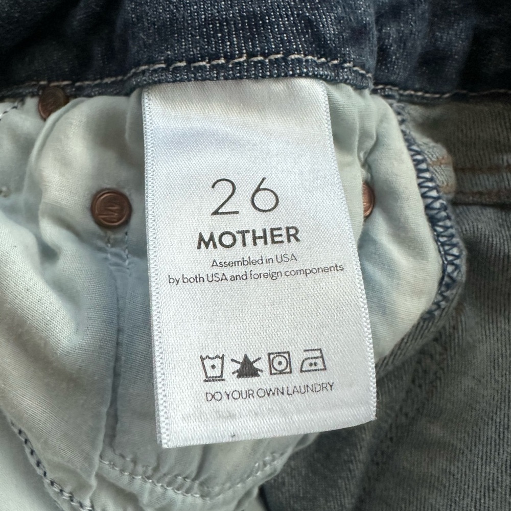 Mother Denim The Looker Crop Jeans in Switch it Up Medium Wash Skinny Size 26 - Picture 10 of 16